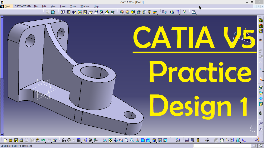 CATIA ONLINE PRACTICE DESIGN 01 with Drawing Sheet | CAD Designs