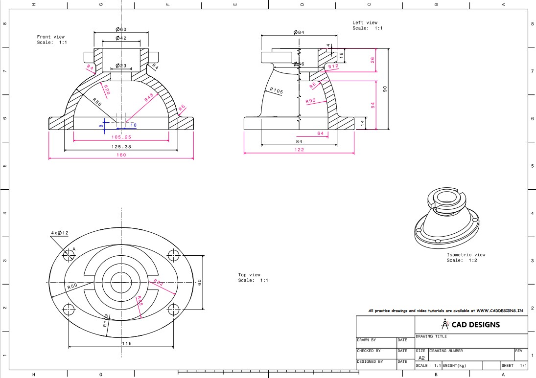 autocad 3d drawings for practice