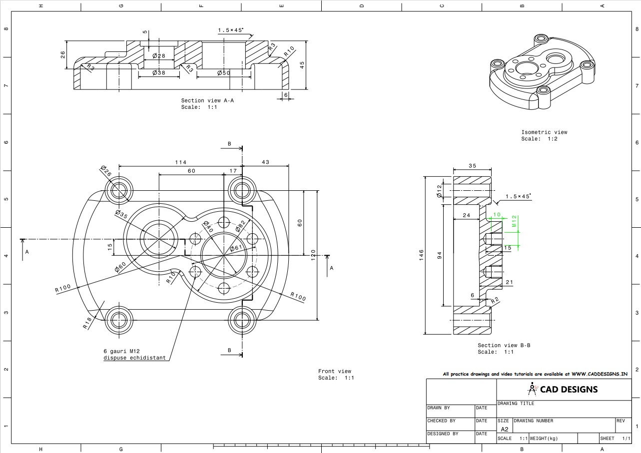 simple autocad drawings for practice