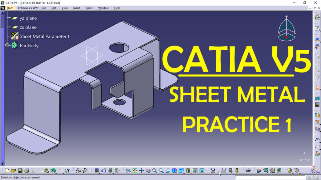 CATIA SHEET METAL Practice design