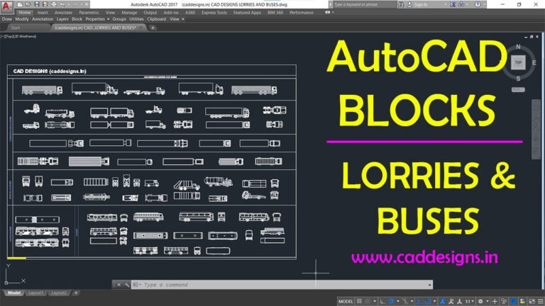 Download Free AutoCAD Blocks file - LORRIES AND BUSES | CAD Designs
