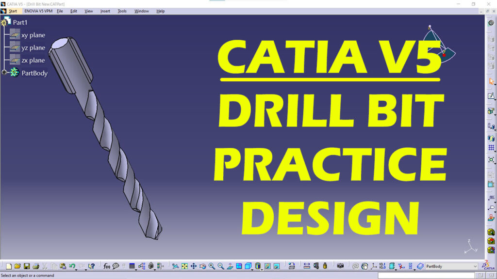 CATIA Drill Bit Practice Design