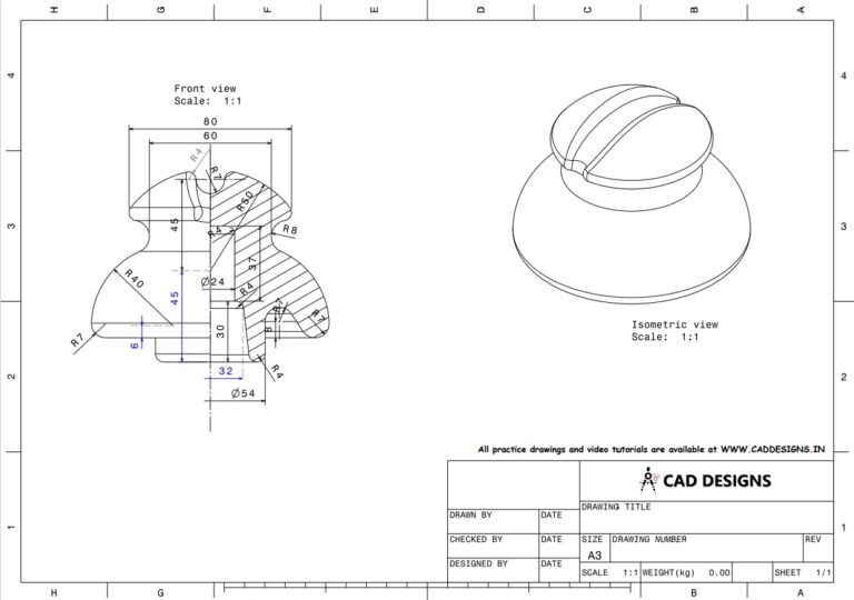 Mechanical Practice Drawing Sheets for AutoCAD, CATIA, NX, SOLIDWORKS, and ProE (www.caddesigns.in)_05