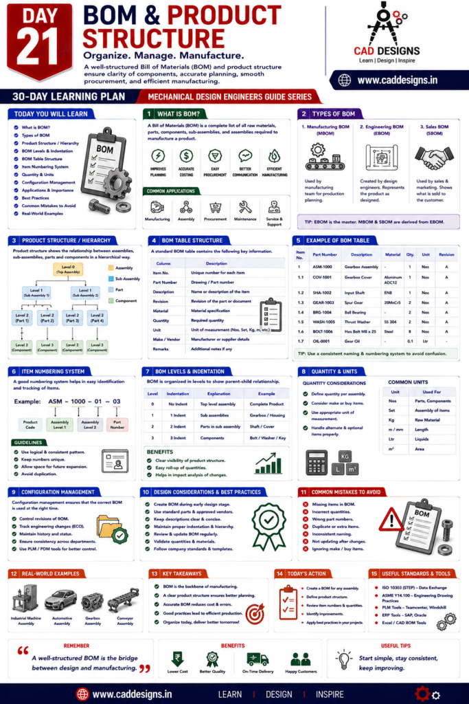 Day 21 - BOM & Product Structure