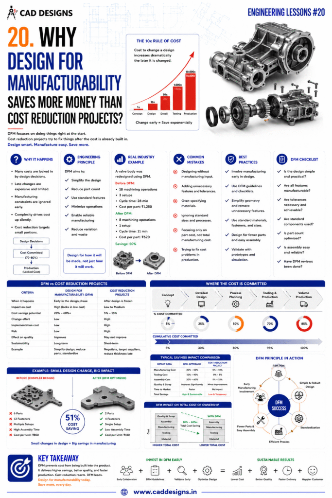 20. Why Design for Manufacturability Saves More Money Than Cost Reduction Projects