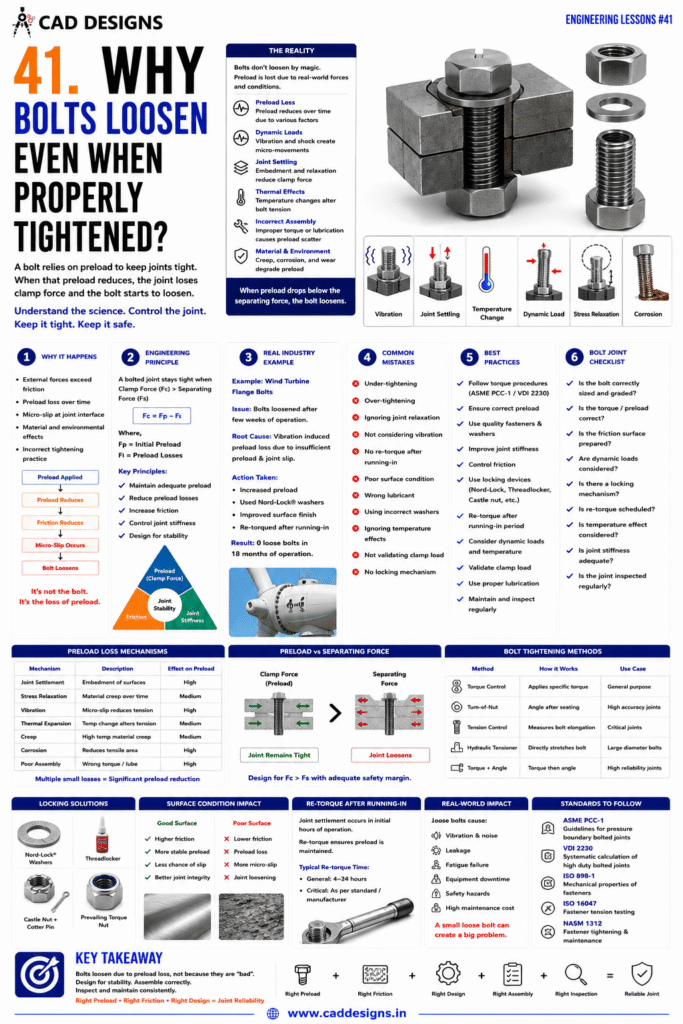 41. Why Bolts Loosen Even When Properly Tightened