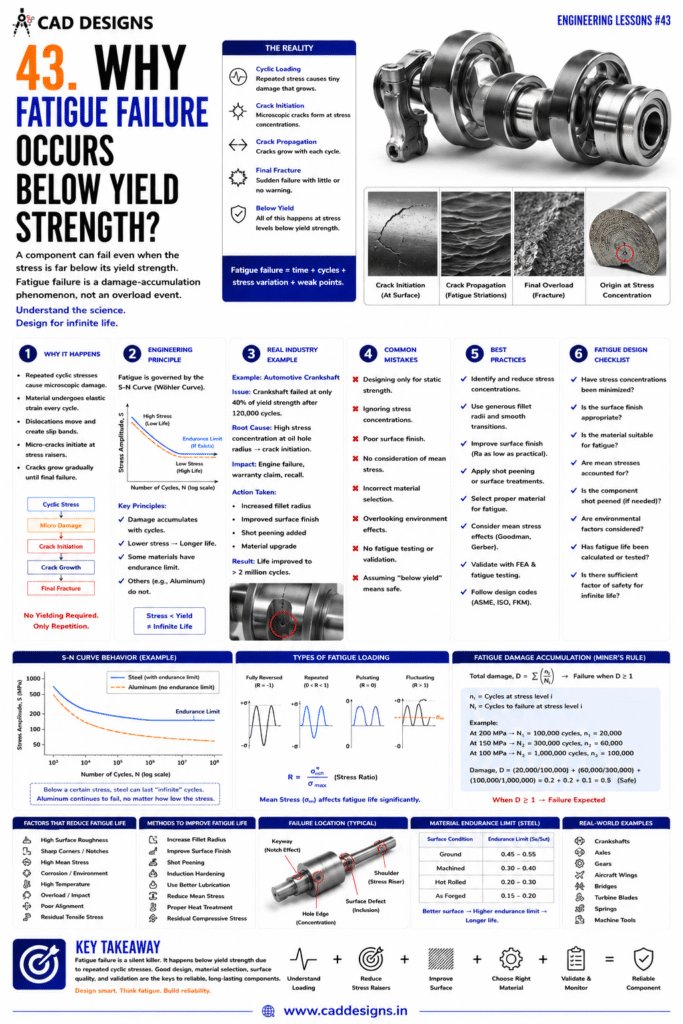 43. Why Fatigue Failure Occurs Below Yield Strength