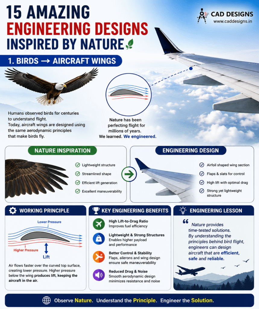 1. Birds → Aircraft Wings