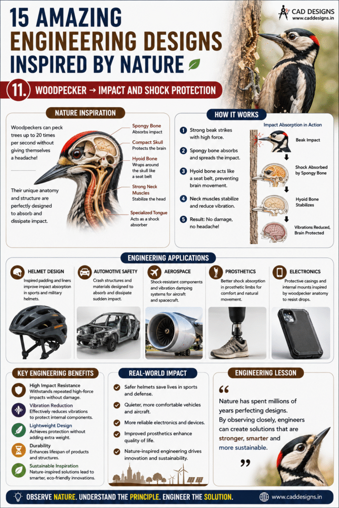 11. Woodpecker → Impact and Shock Protection
