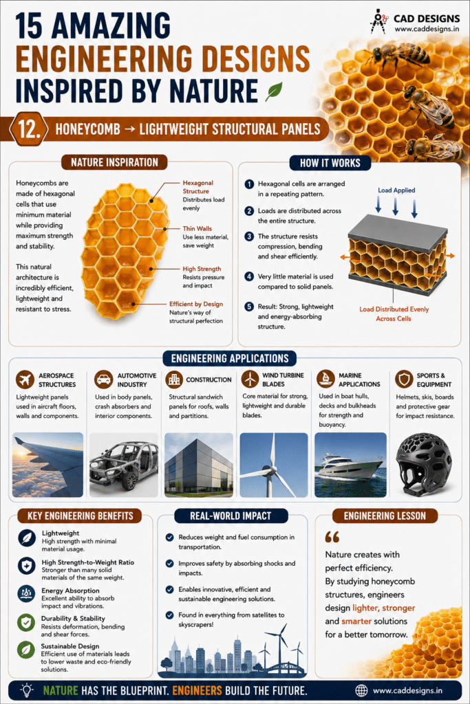 12. Honeycomb → Lightweight Structural Panels