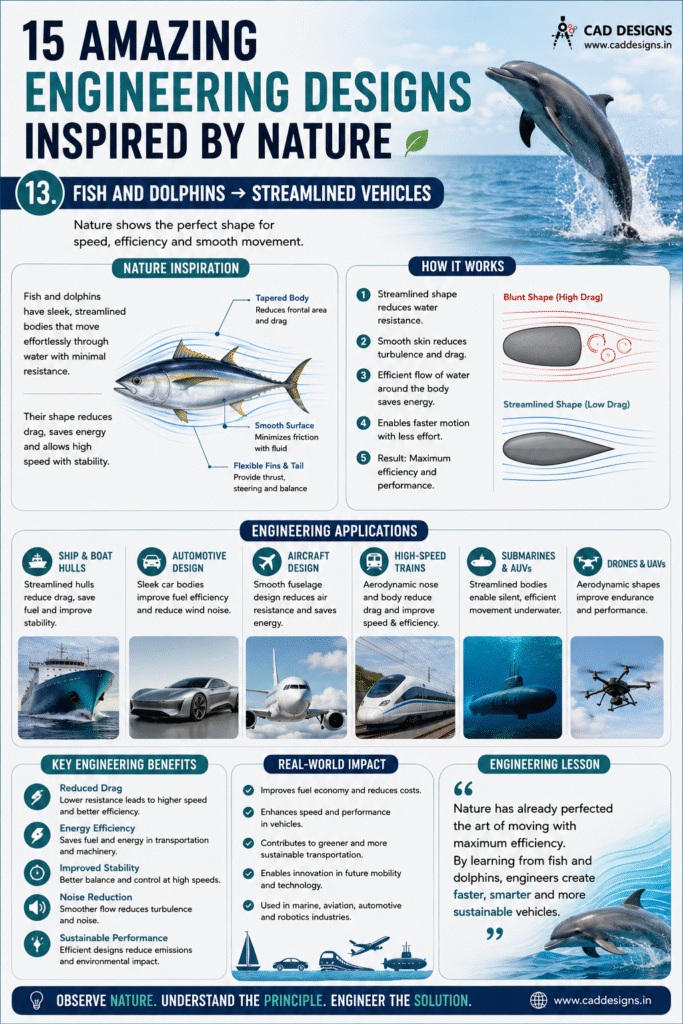 13. Fish and Dolphins → Streamlined Vehicles