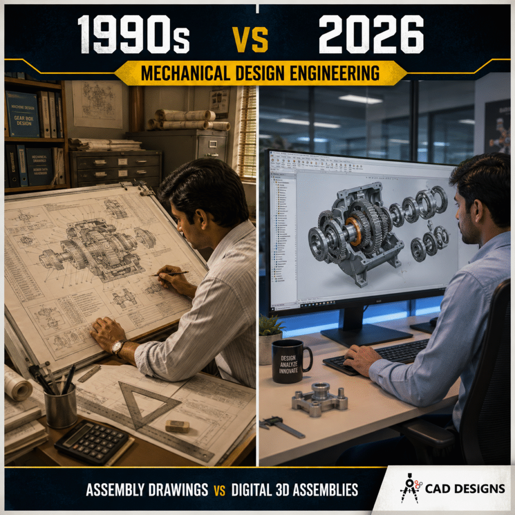 2. Manual Assembly Drawing vs Digital 3D Assembly