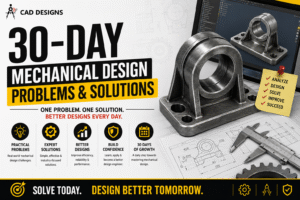 30-Day Mechanical Design Problems & Solutions – Learn Real Engineering Challenges Every Day