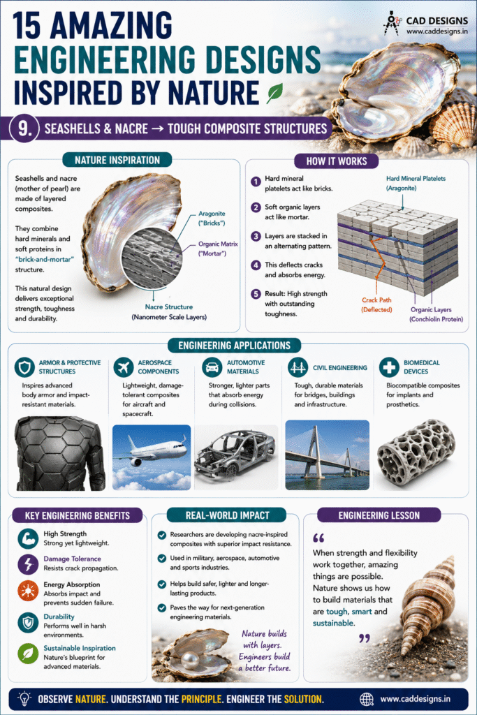 9. Seashells and Nacre → Tough Composite Structures
